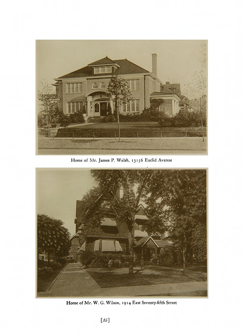 Photographs of gracious homes of prominent Clevelanders, arranged by neighborhood: The Euclid park g