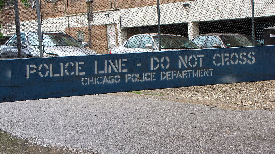 Police barrier at the Glenwood Sunday Market in Chicago's Rogers Park neighborhood.

Ben Schumin is 