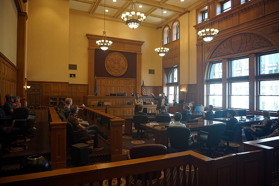 The courtroom of U.S. District Judge Hon. Brett H. Ludwig in the Federal Building during Doors Open 