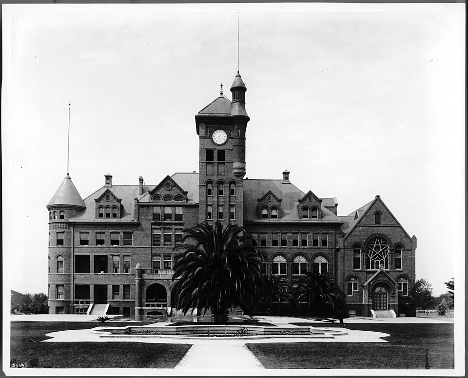 Exterior view of California State Reform School in Whittier, ca.1910
Photograph of the exterior view