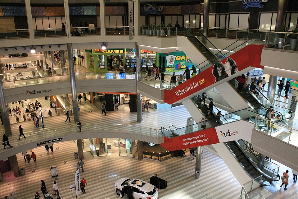 Floors and escalators located in the TCF Rotunda of the Mall of America in Bloomington, MN.