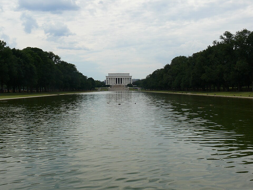 Lincoln Memorial and reflecting pool.
The Lincoln Memorial is a United States Presidential memorial 