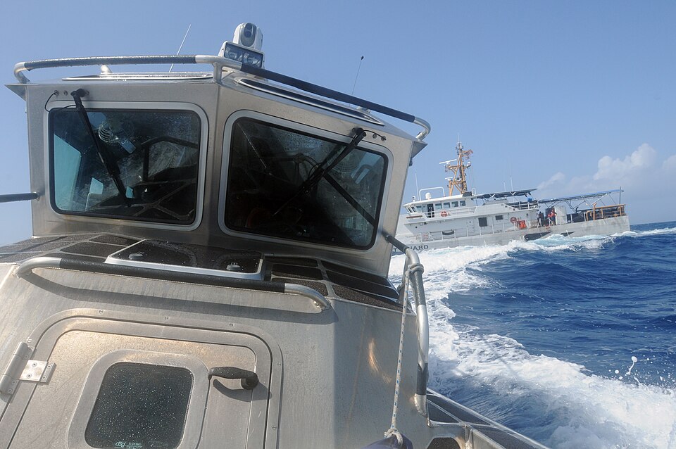 An Antigua and Barbuda Defence Force Coast Guard 33-foot Special Purpose Craft- Law Enforcement boat