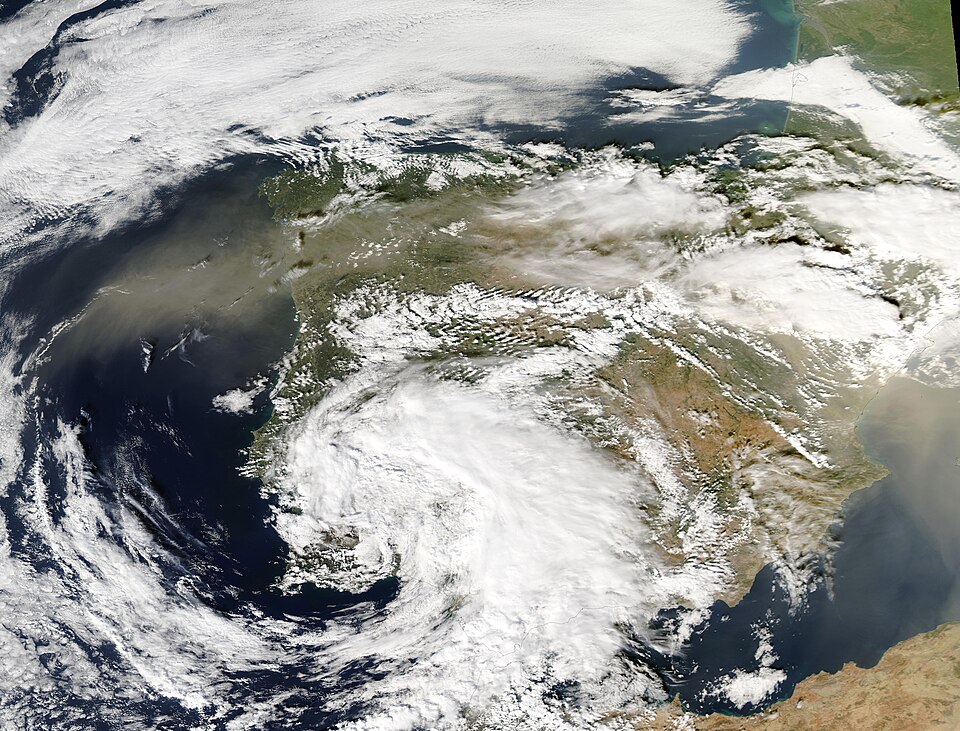 Intense rainfall in eastern Spain produced deadly and destructive flash floods in the province of Va