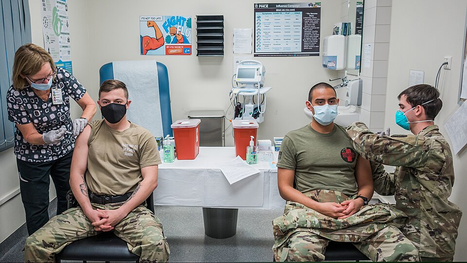 WIESBADEN, Germany – The first two COVID-19 vaccines at the Wiesbaden Army Health Clinic were admini