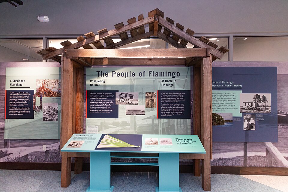 The Guy Bradley Visitor Center offers visitor information from park rangers, educational displays, i