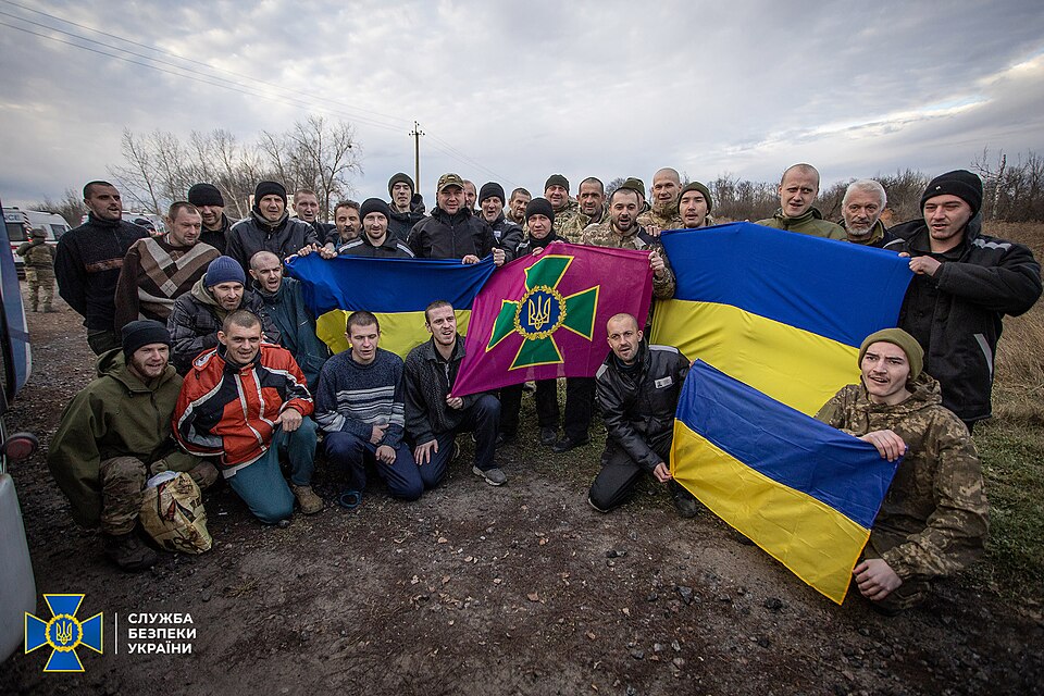 Ukrainian soldiers released during the exchange between Ukraine and Russia on December 1, 2022. 50 p