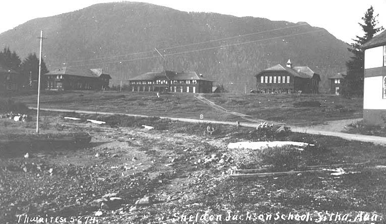 Caption on image: Sheldon Jackson School, Sitka, Alaska  PH Coll 247.692Sheldon Jackson College is t