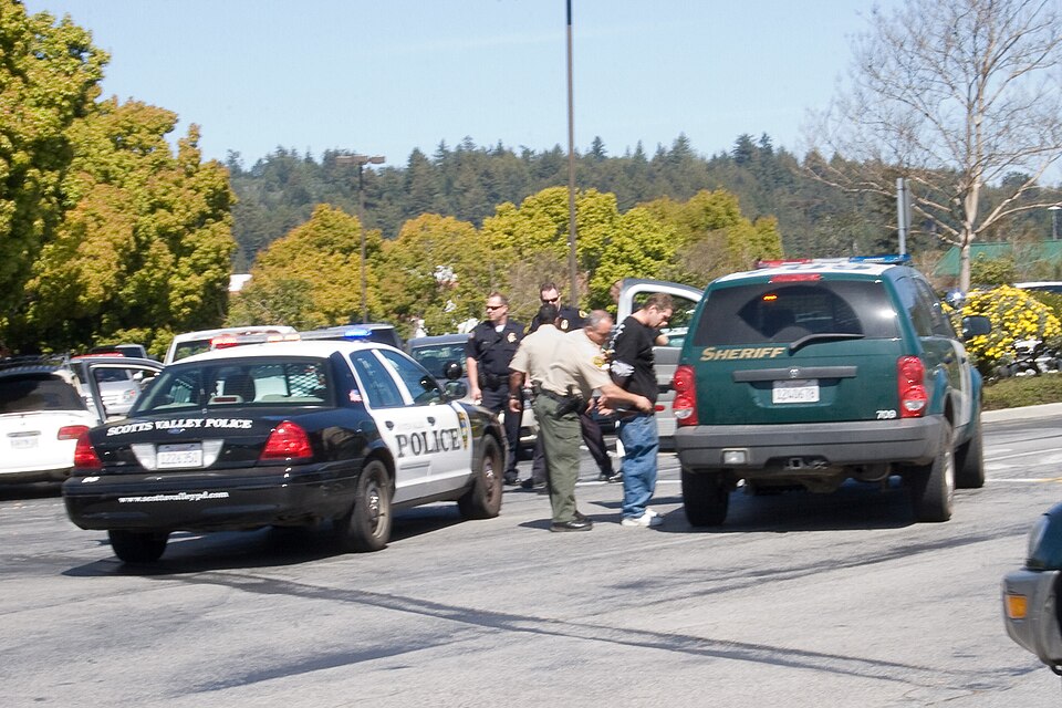 While driving Northbound on Highway 17 this morning, I noticed Highway Patrol, Scotts Valley PD, and