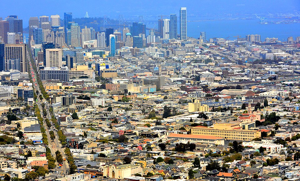 The area in the centre of the picture was at one time simply known as "South of Market (Street)" and