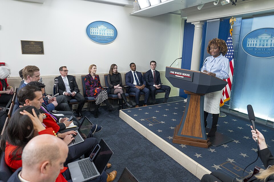 Press Secretary Karine Jean-Pierre speaks during a daily briefing, Tuesday, March 5, 2024, in the Ja