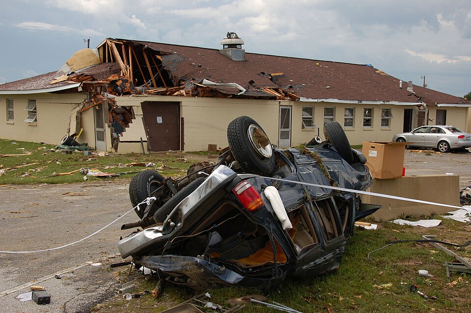 Vehicles, buildings and trailers used for office space were badly damaged during last June's tornado