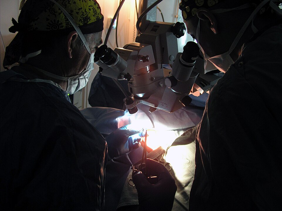 Central Command Area of Responsibility (Apr. 12, 2003) -- Navy Capt. Clint Fletcher an Ophthalmologi