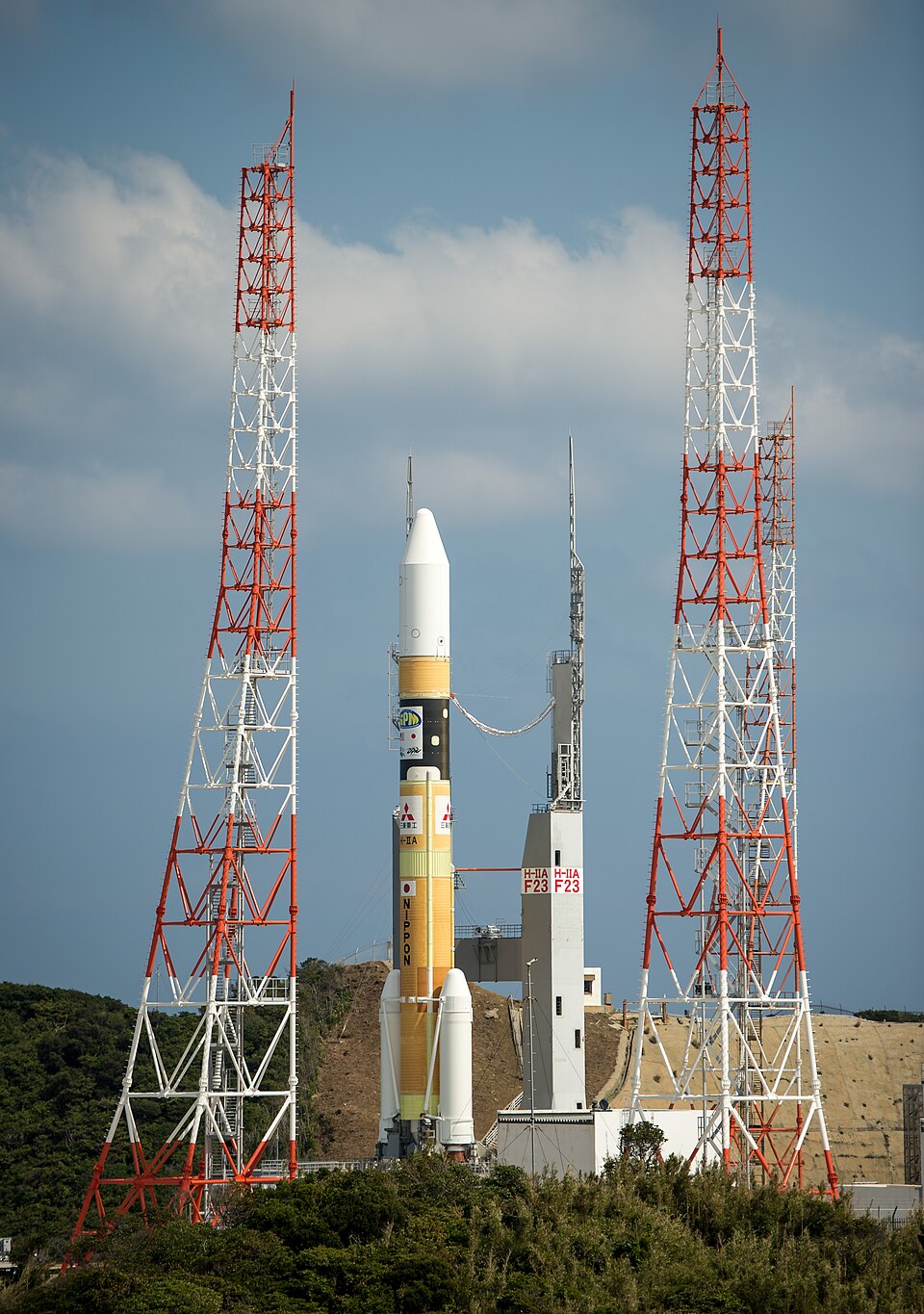 A Japanese H-IIA rocket carrying the NASA-Japan Aerospace Exploration Agency (JAXA), Global Precipit