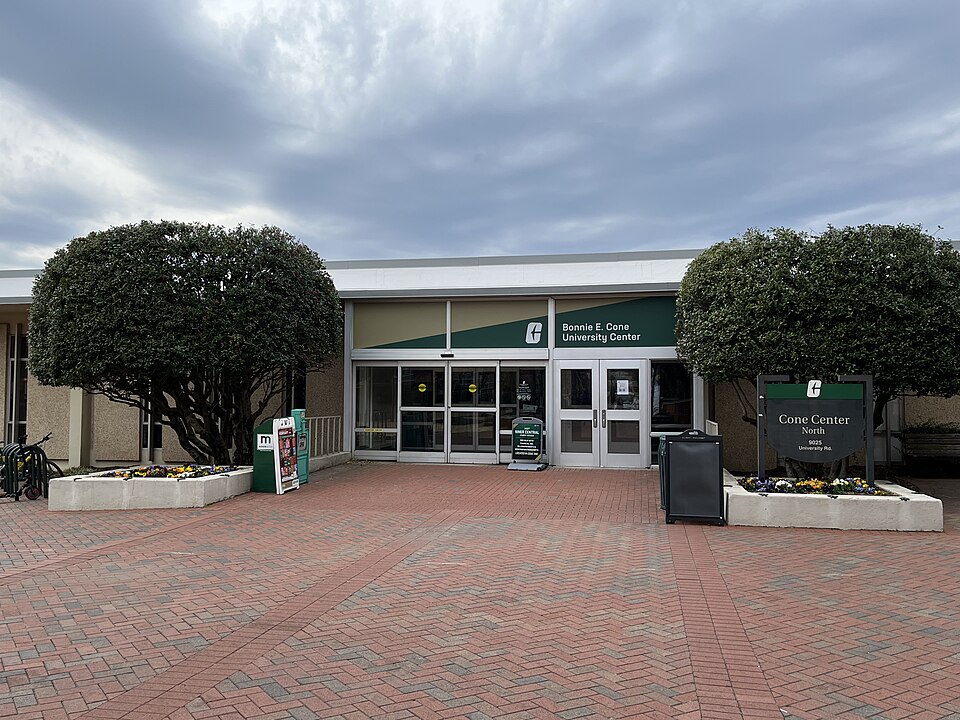 The Bonnie E. Cone University Center, University of North Carolina at Charlotte, USA. North Entrance