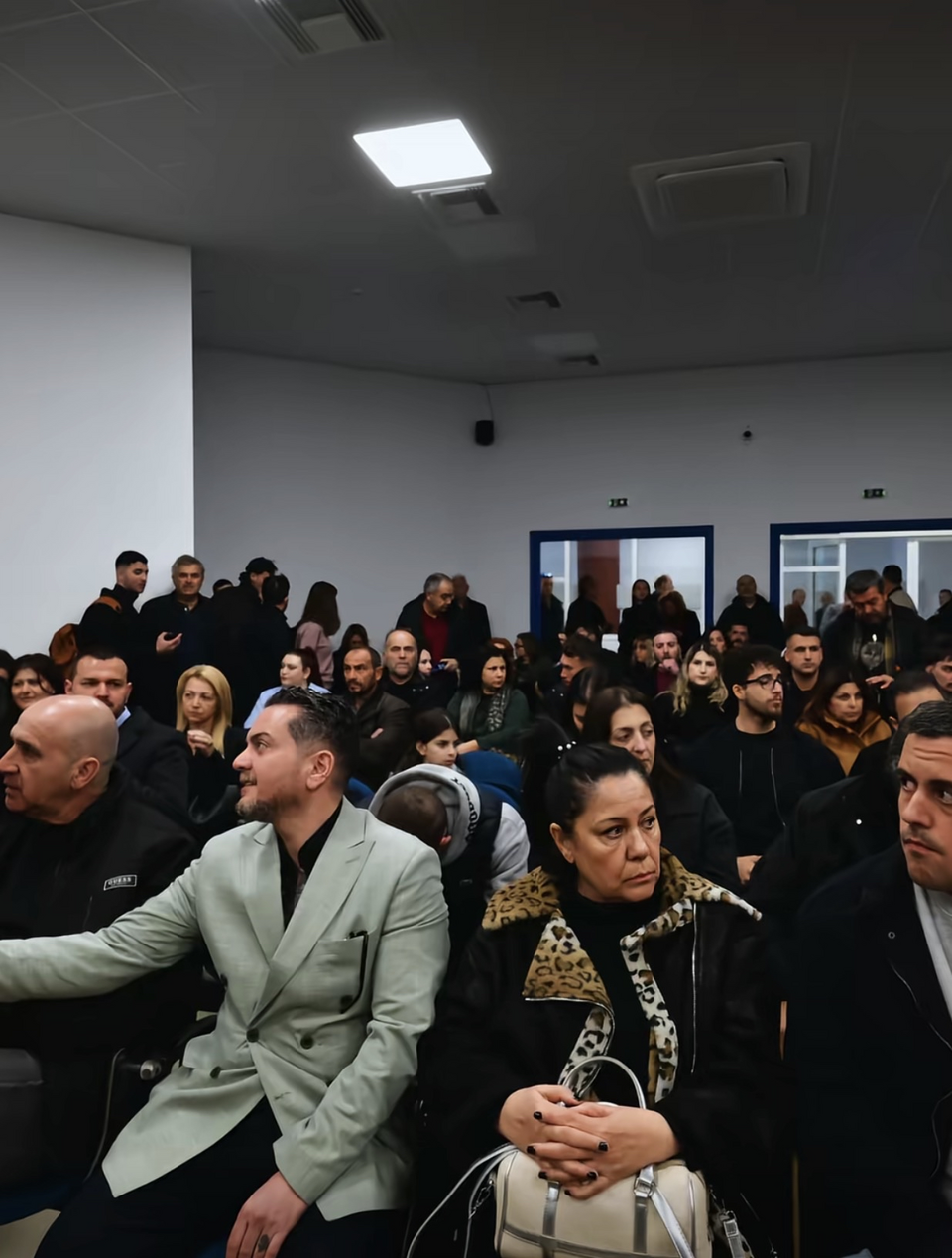 A general view of the courtroom showing the audience during the opening of judicial proceedings rela