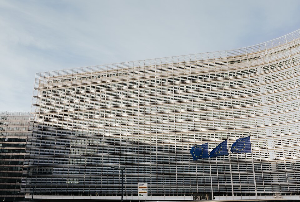Berlaymont building
European flag
European Union
European Commission headquarters
Schuman area

Brussels 2022